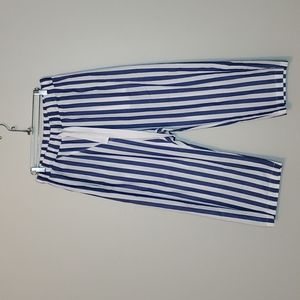 Striped Stateside Cotton Cropped Pants Wide Leg Size Small